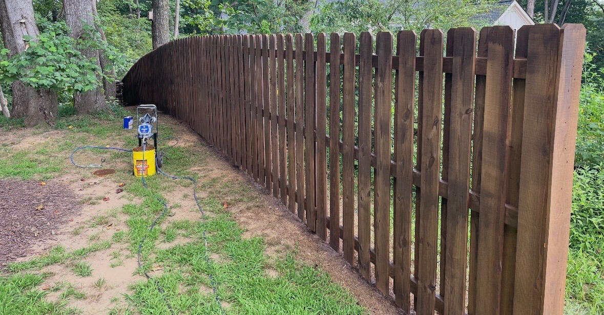 Fence staining
