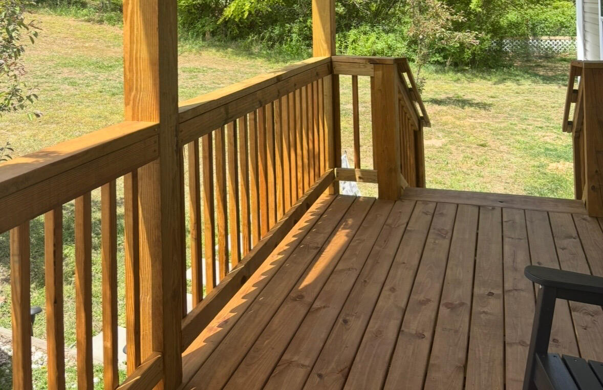 Fence staining