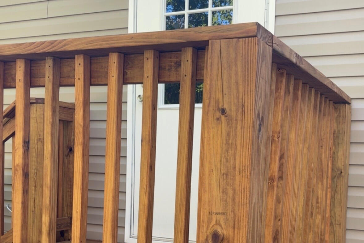 Fence staining