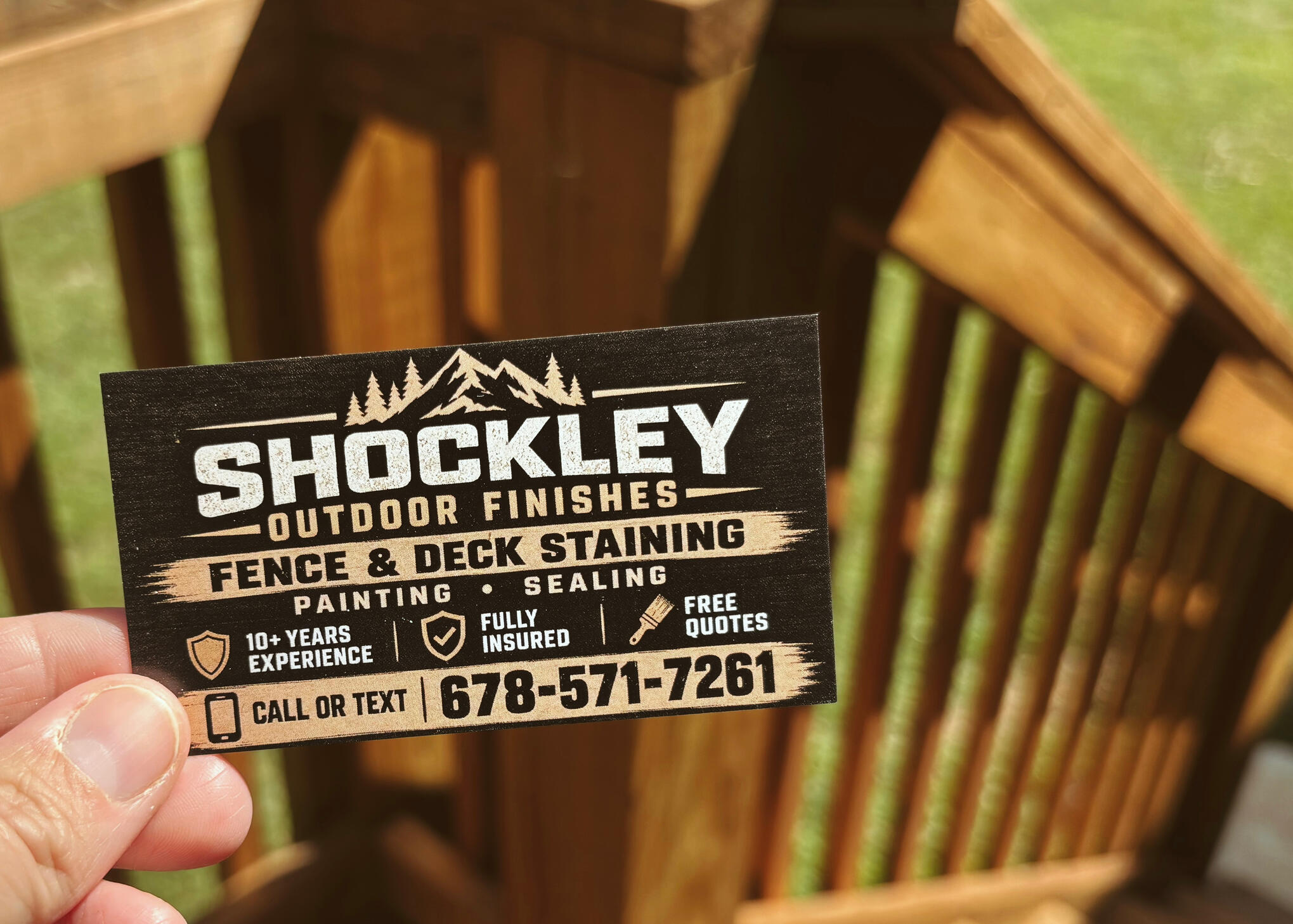Fence staining